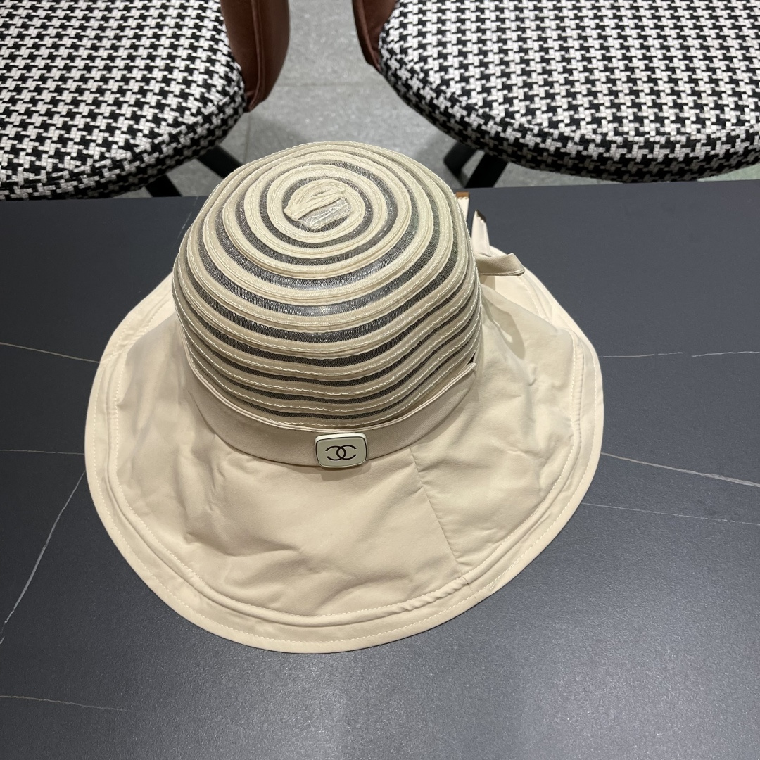  【CHANEL香奈儿】2025新款帽子女夏大帽檐遮阳帽户外可折叠太阳帽时尚防
晒沙滩帽透气凉帽潮