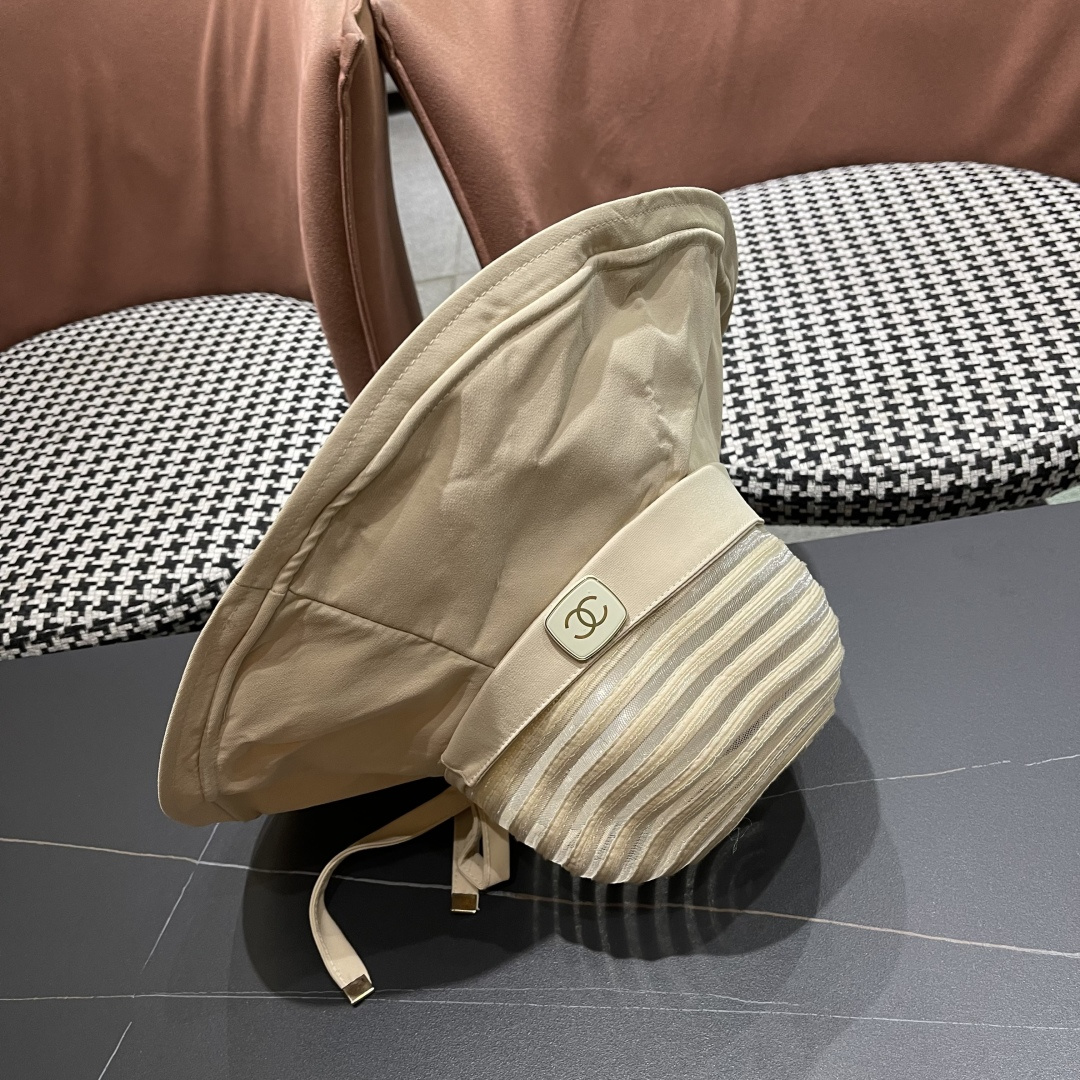  【CHANEL香奈儿】2025新款帽子女夏大帽檐遮阳帽户外可折叠太阳帽时尚防
晒沙滩帽透气凉帽潮