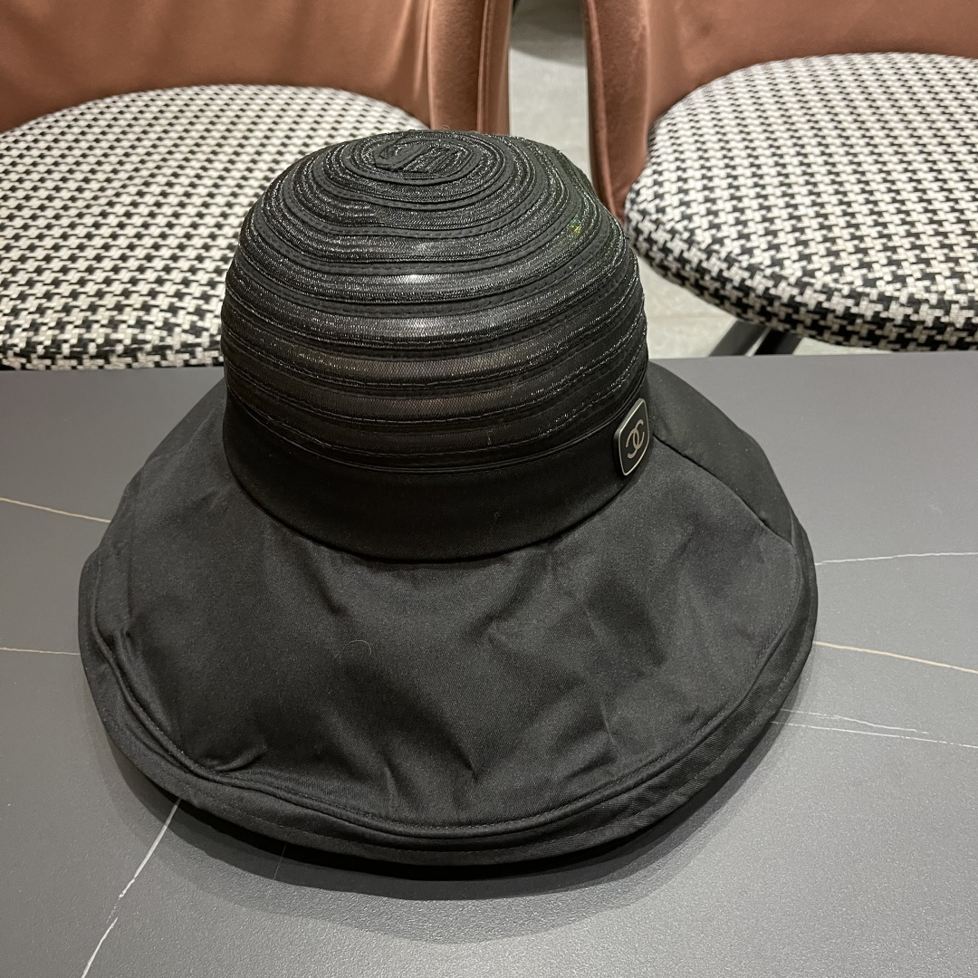  【CHANEL香奈儿】2025新款帽子女夏大帽檐遮阳帽户外可折叠太阳帽时尚防
晒沙滩帽透气凉帽潮