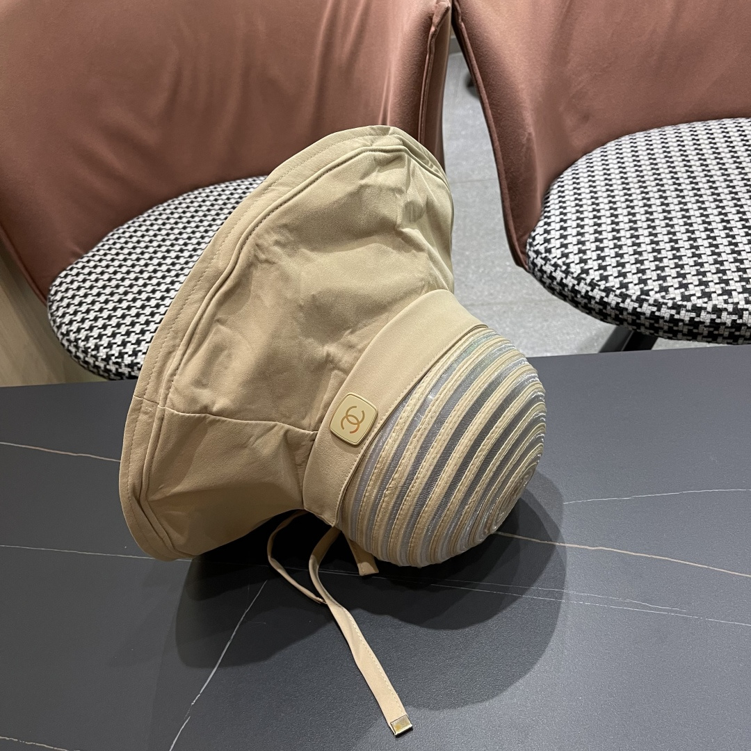  【CHANEL香奈儿】2025新款帽子女夏大帽檐遮阳帽户外可折叠太阳帽时尚防
晒沙滩帽透气凉帽潮