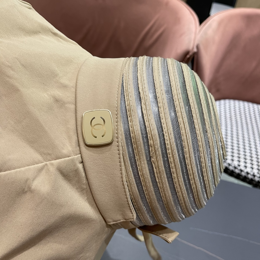  【CHANEL香奈儿】2025新款帽子女夏大帽檐遮阳帽户外可折叠太阳帽时尚防
晒沙滩帽透气凉帽潮