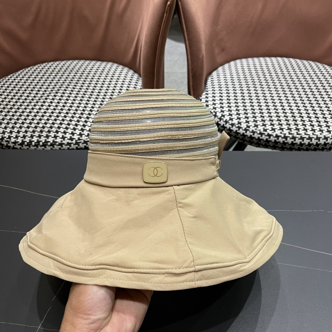  【CHANEL香奈儿】2025新款帽子女夏大帽檐遮阳帽户外可折叠太阳帽时尚防
晒沙滩帽透气凉帽潮