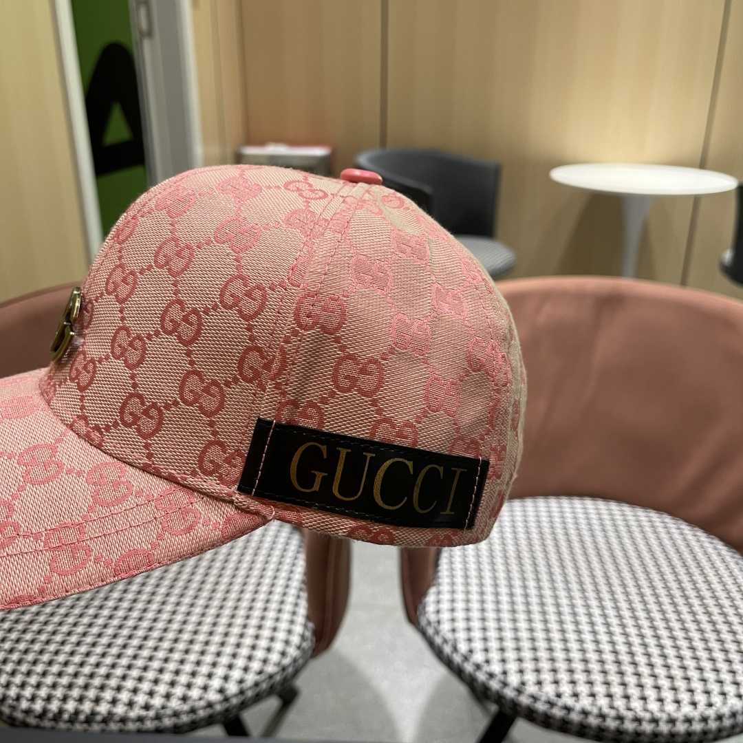  Gucci(古奇)新款原单棒球帽， 金属小双G，专柜最新款，11开模订制，正版开模五金，原版帆布料+头