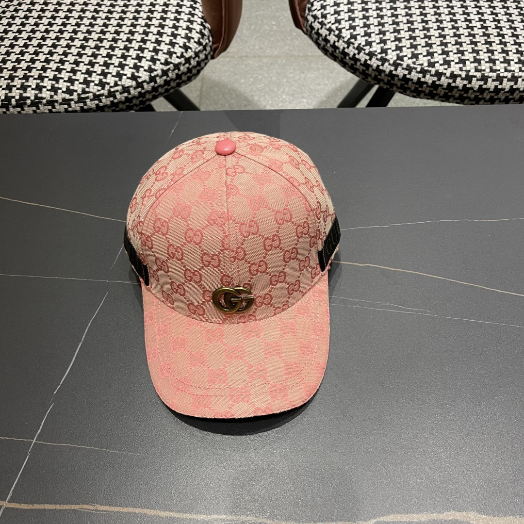  Gucci(古奇)新款原单棒球帽， 金属小双G，专柜最新款，11开模订制，正版开模五金，原版帆布料+头
