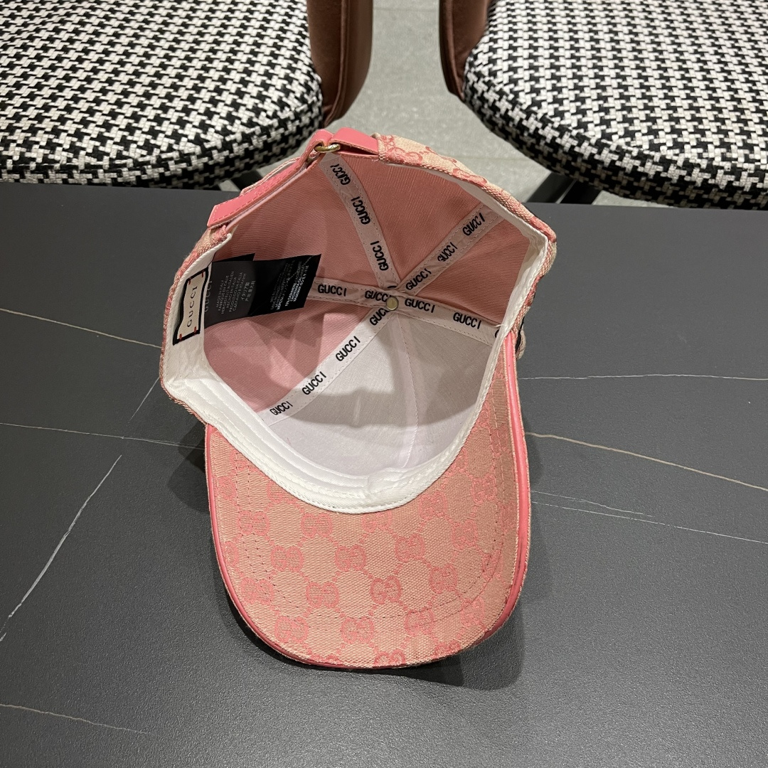  Gucci(古奇)新款原单棒球帽， 金属小双G，专柜最新款，11开模订制，正版开模五金，原版帆布料+头