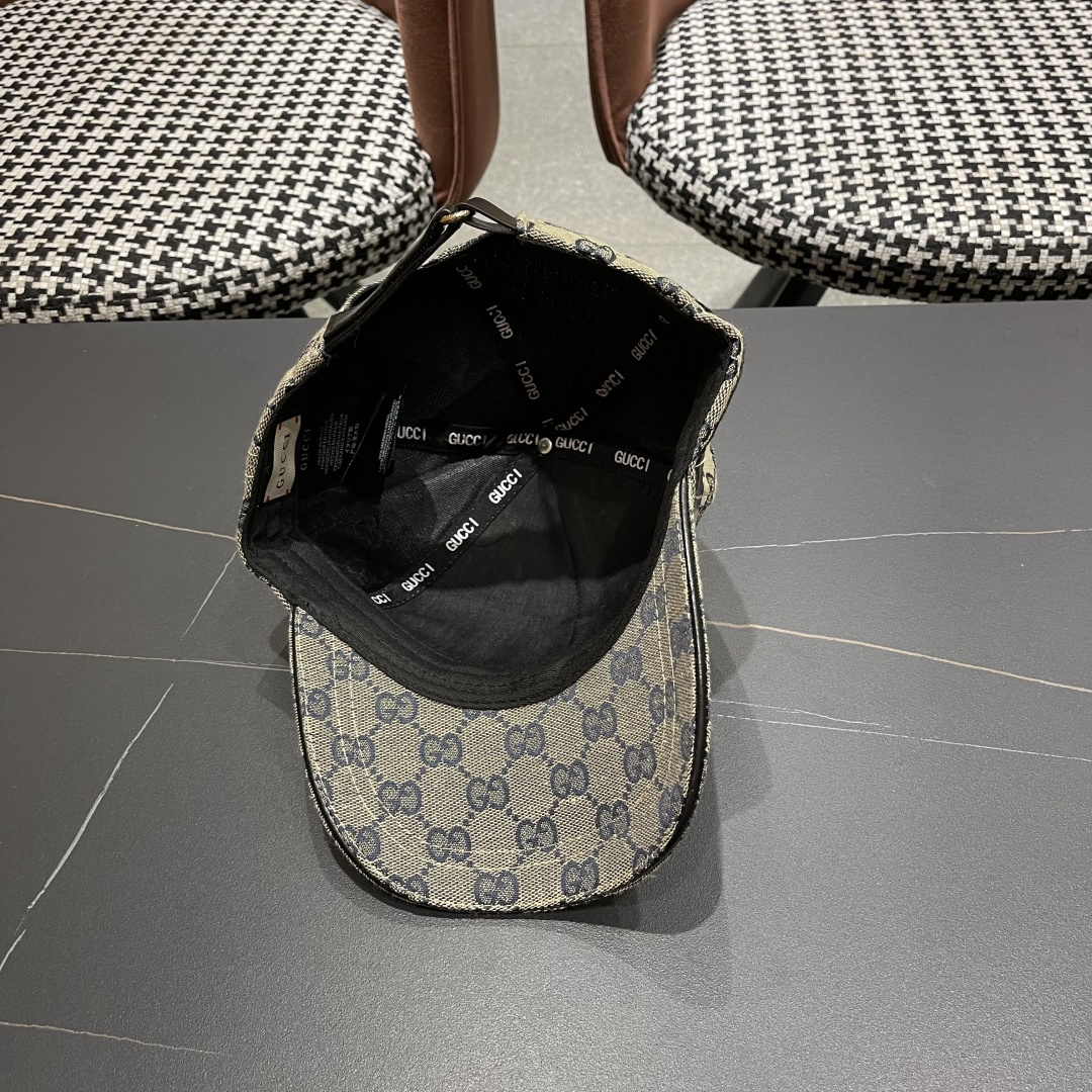  Gucci(古奇)新款原单棒球帽， 金属小双G，专柜最新款，11开模订制，正版开模五金，原版帆布料+头