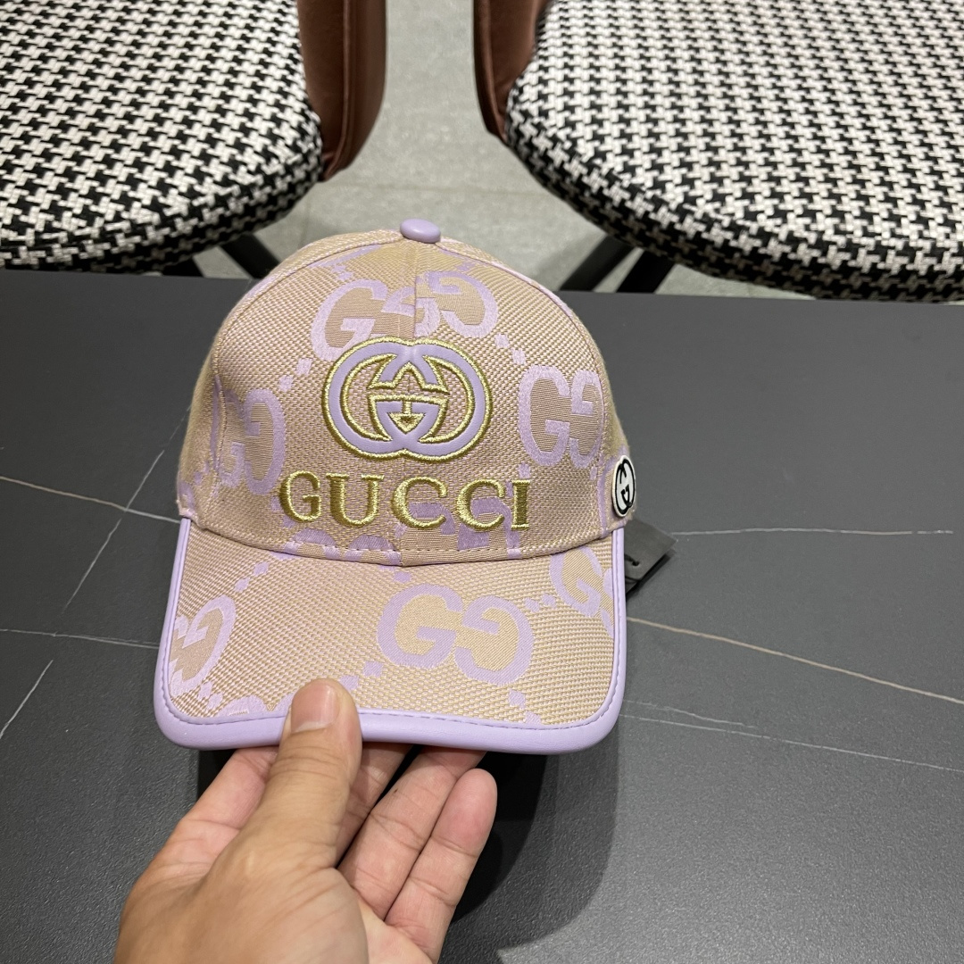  Gucci(古奇)经典原单棒球帽😍😍专柜11开模订制，轻盈透气！实物拍摄，四季百搭男女适用，基础头围5