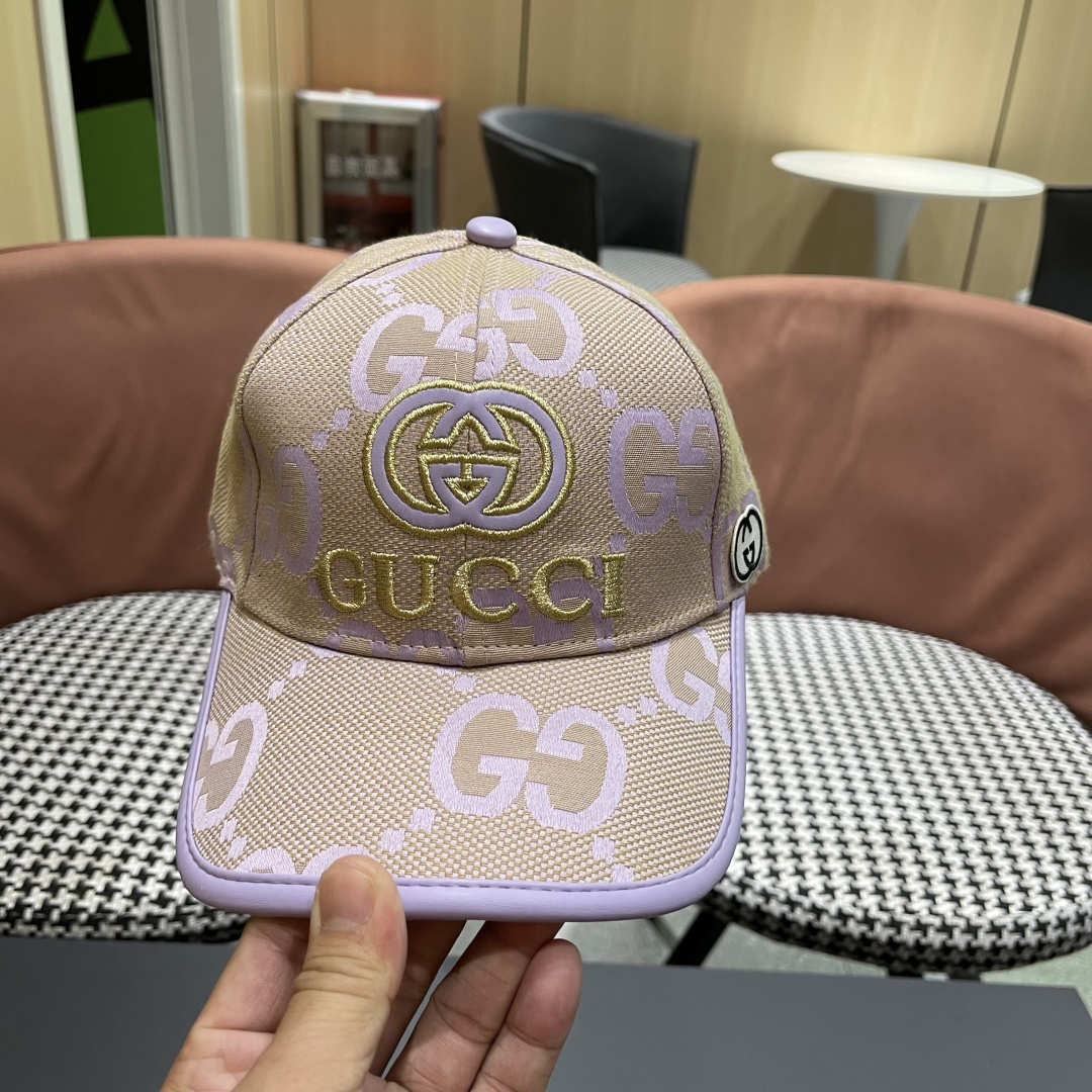  Gucci(古奇)经典原单棒球帽😍😍专柜11开模订制，轻盈透气！实物拍摄，四季百搭男女适用，基础头围5