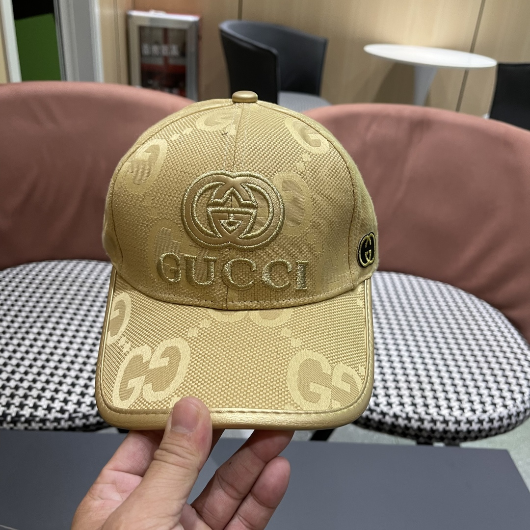  Gucci(古奇)经典原单棒球帽😍😍专柜11开模订制，轻盈透气！实物拍摄，四季百搭男女适用，基础头围5
