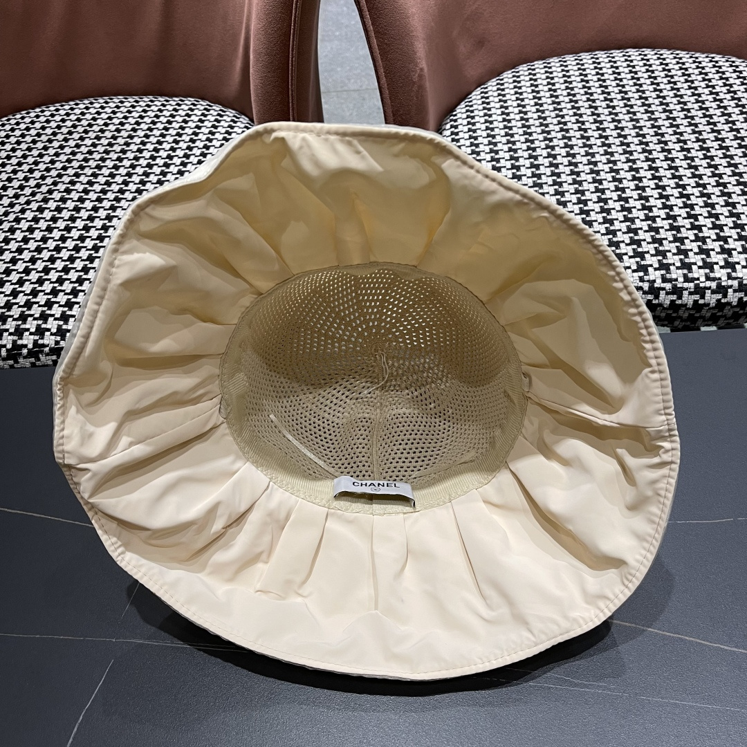 【CHANEL香奈儿】2025新款大沿防晒防紫外线渔夫帽女春
夏百搭出游防晒帽