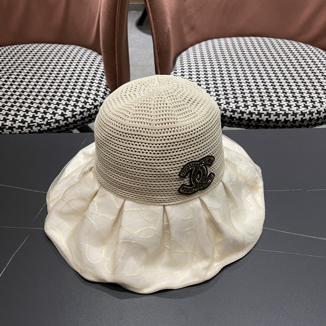 【CHANEL香奈儿】2025新款大沿防晒防紫外线渔夫帽女春
夏百搭出游防晒帽