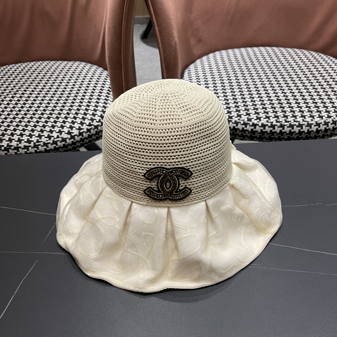 【CHANEL香奈儿】2025新款大沿防晒防紫外线渔夫帽女春
夏百搭出游防晒帽