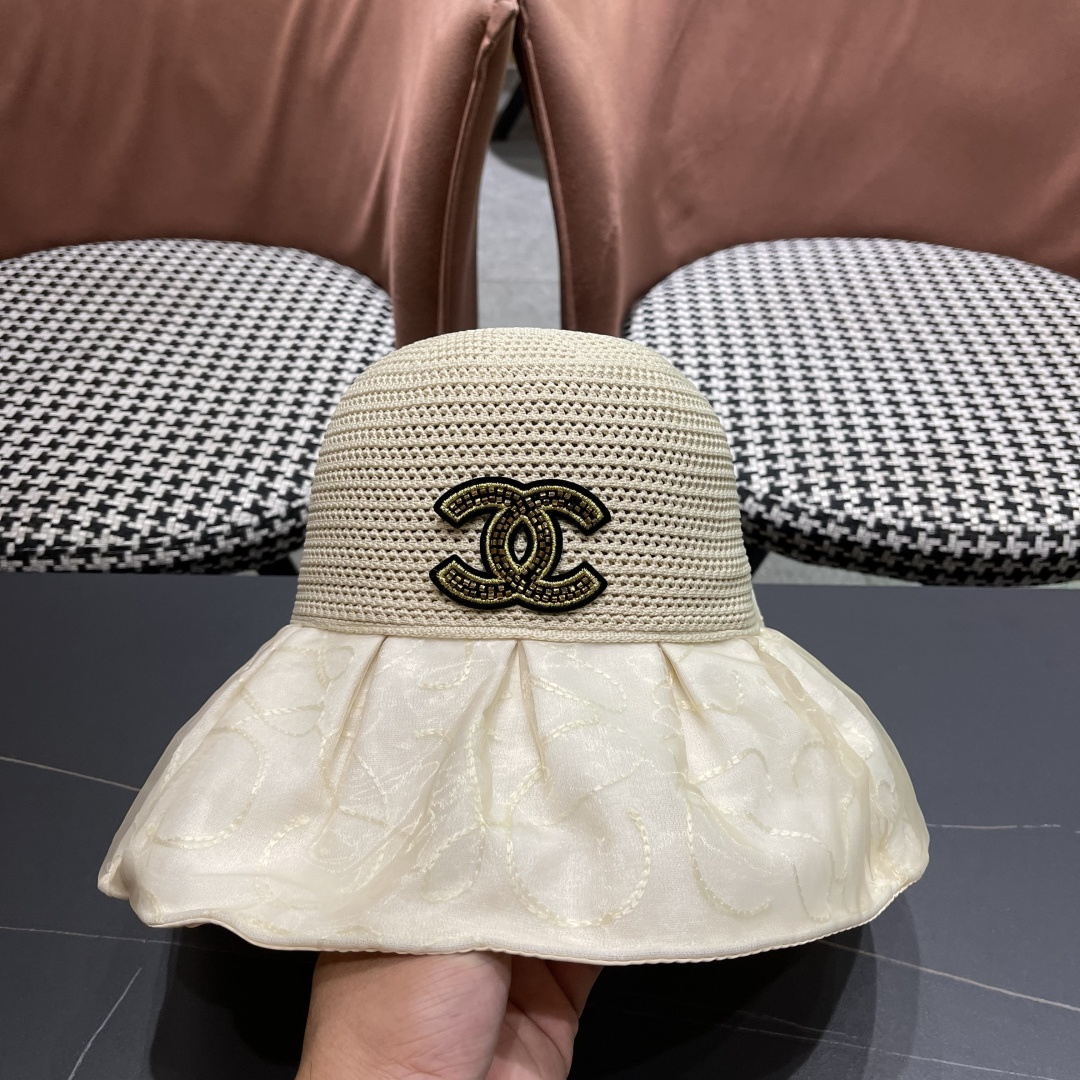 【CHANEL香奈儿】2025新款大沿防晒防紫外线渔夫帽女春
夏百搭出游防晒帽