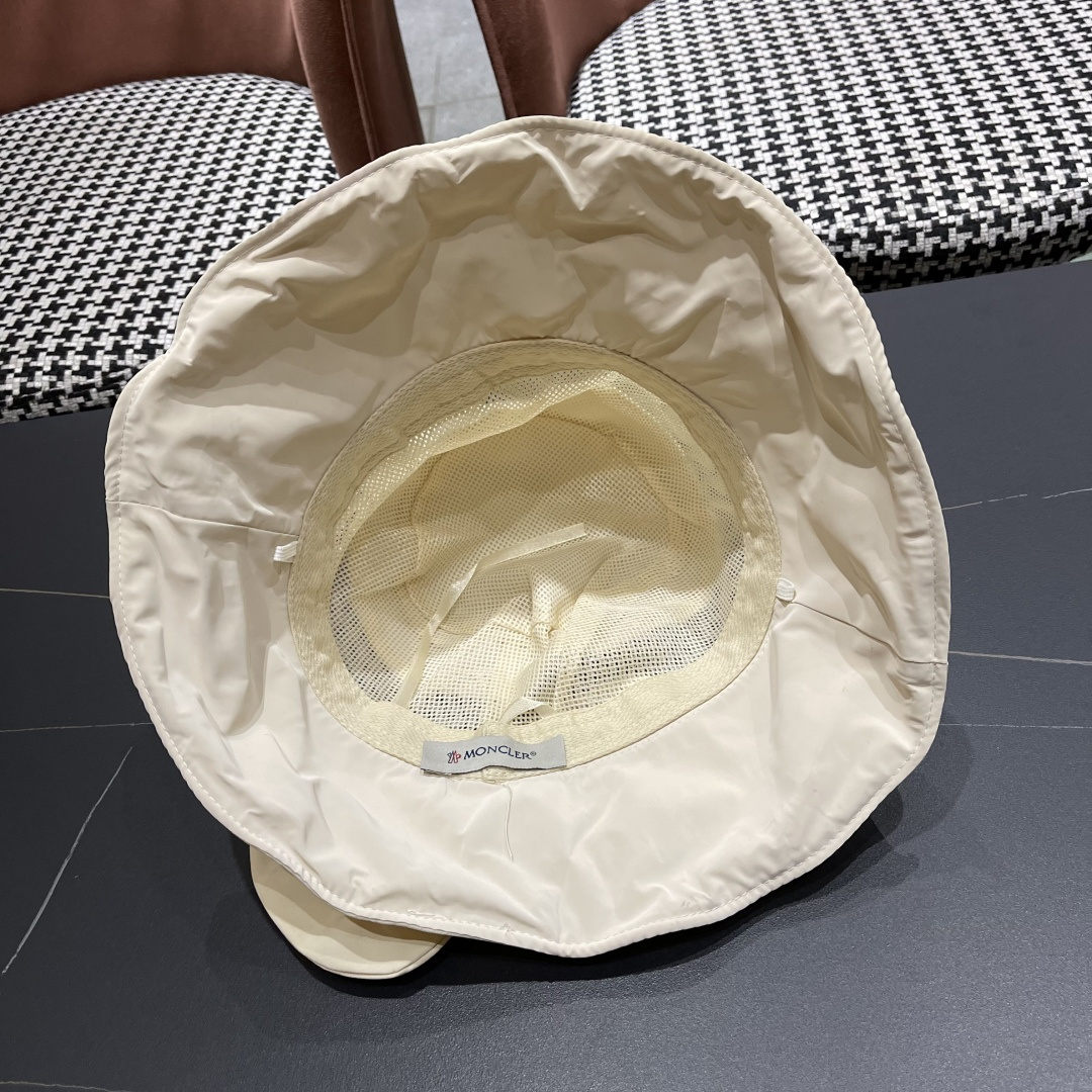  Moncler蒙口 日系网纱防晒渔夫帽显脸小2025夏季新款
户外出游遮阳帽大檐太阳帽