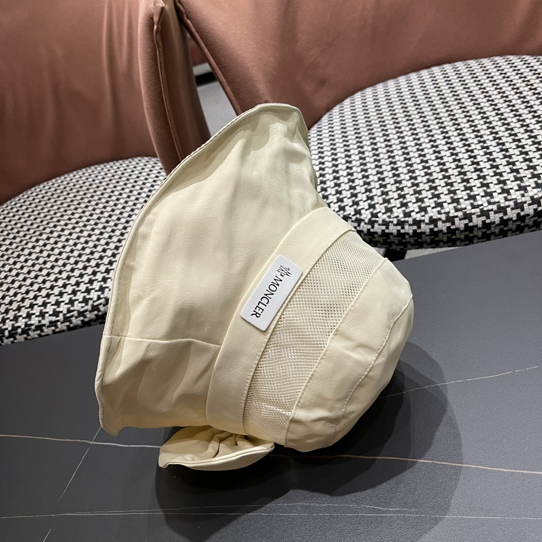  Moncler蒙口 日系网纱防晒渔夫帽显脸小2025夏季新款
户外出游遮阳帽大檐太阳帽