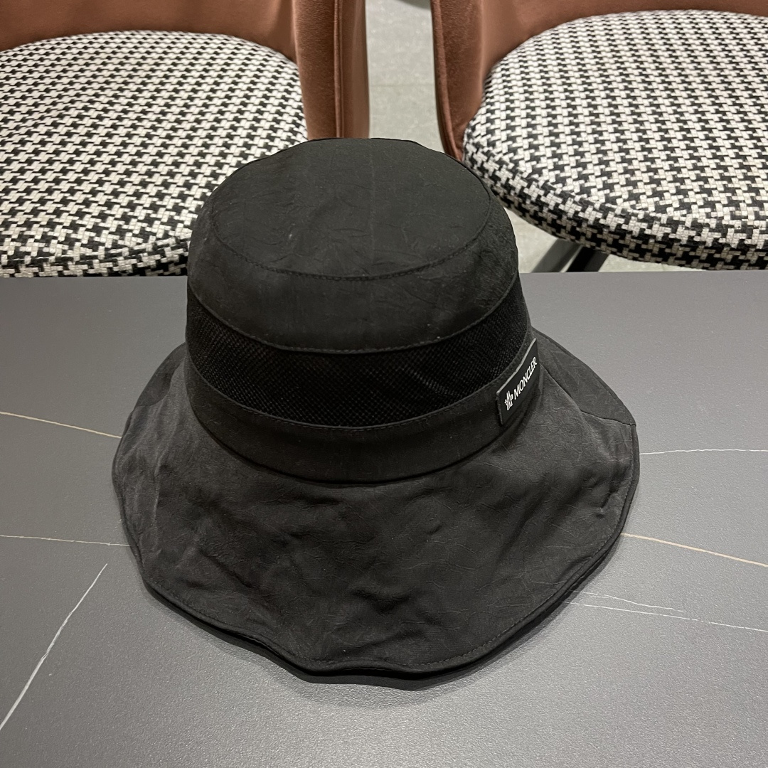  Moncler蒙口 日系网纱防晒渔夫帽显脸小2025夏季新款
户外出游遮阳帽大檐太阳帽