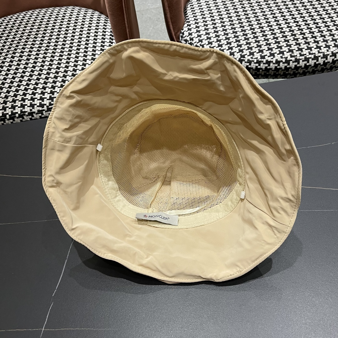  Moncler蒙口 日系网纱防晒渔夫帽显脸小2025夏季新款
户外出游遮阳帽大檐太阳帽