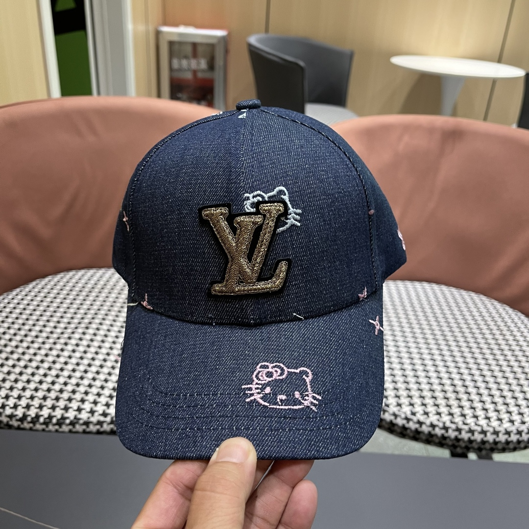  Lv路易威登鸭舌帽女士夏季2025新款帽子大头国显脸小防晒棒球帽