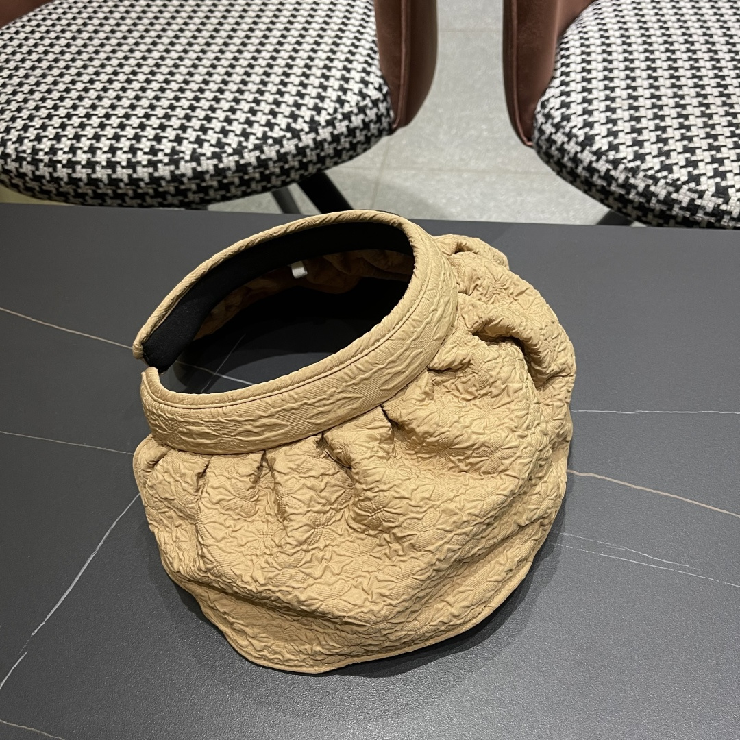  【MONCLER蒙口】防晒帽女夏季防紫外线黑胶发箍泡泡纱贝壳帽遮阳
帽空顶遮脸