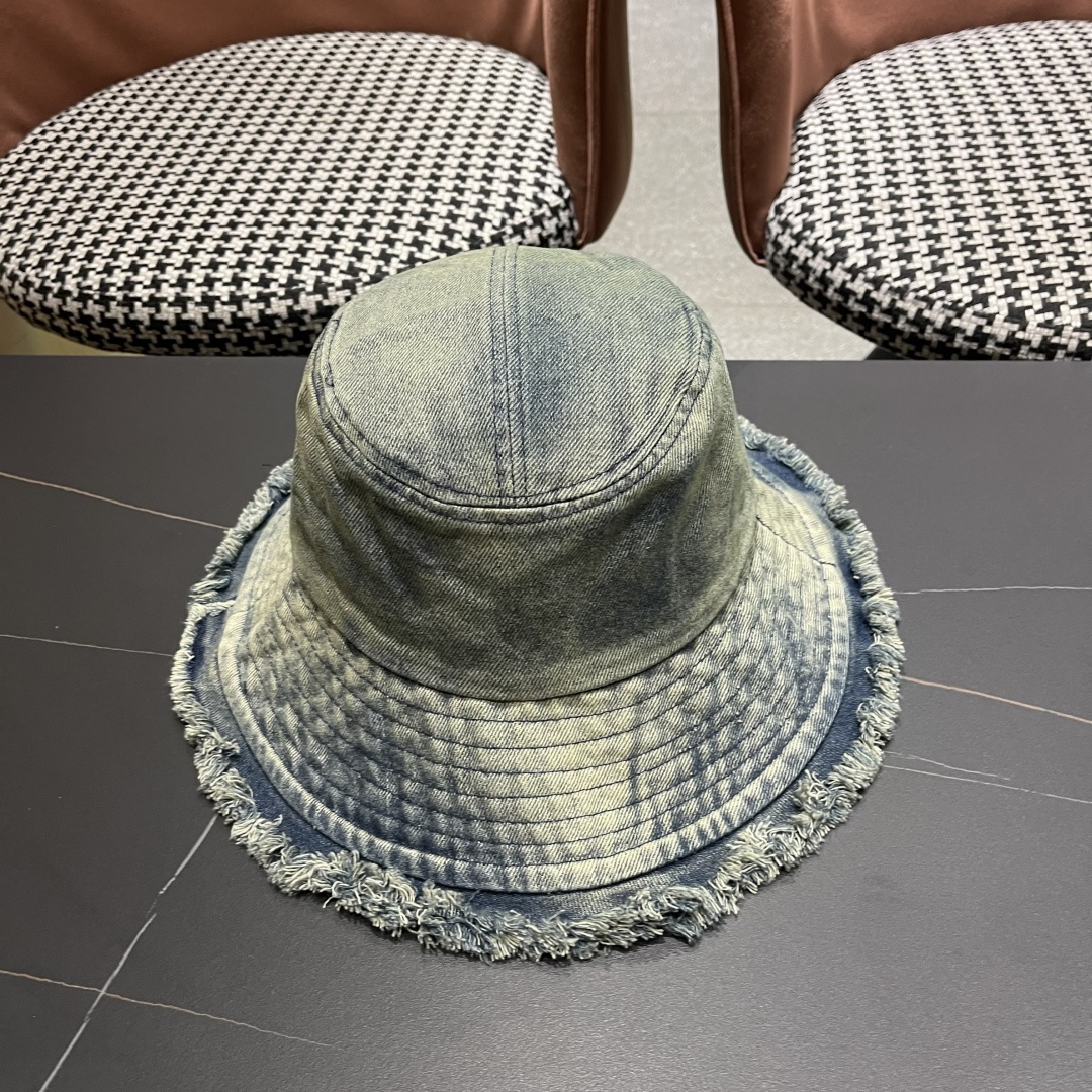  迪奥Dior日系牛仔渔夫帽女春秋款毛边百搭显脸小盆帽网红
文艺户外遮阳帽子