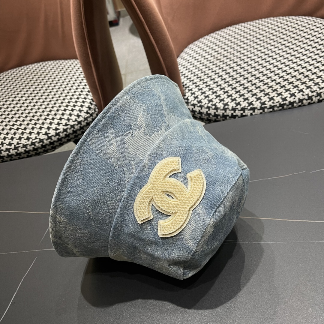  CHANEL香奈儿新款🆕牛仔蓝复古款渔夫帽🔸 节假日旅游带它出去美美哒❕  中古款