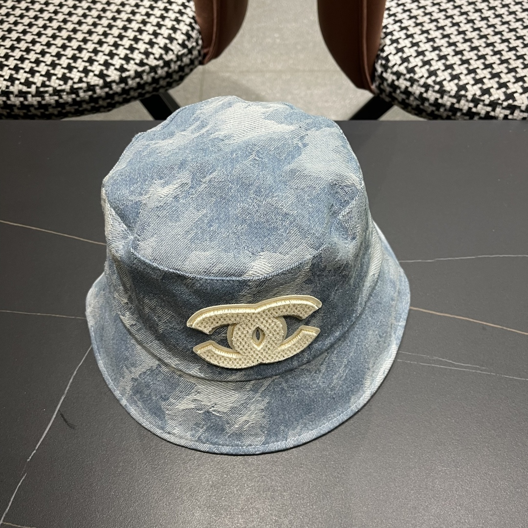  CHANEL香奈儿新款🆕牛仔蓝复古款渔夫帽🔸 节假日旅游带它出去美美哒❕  中古款
