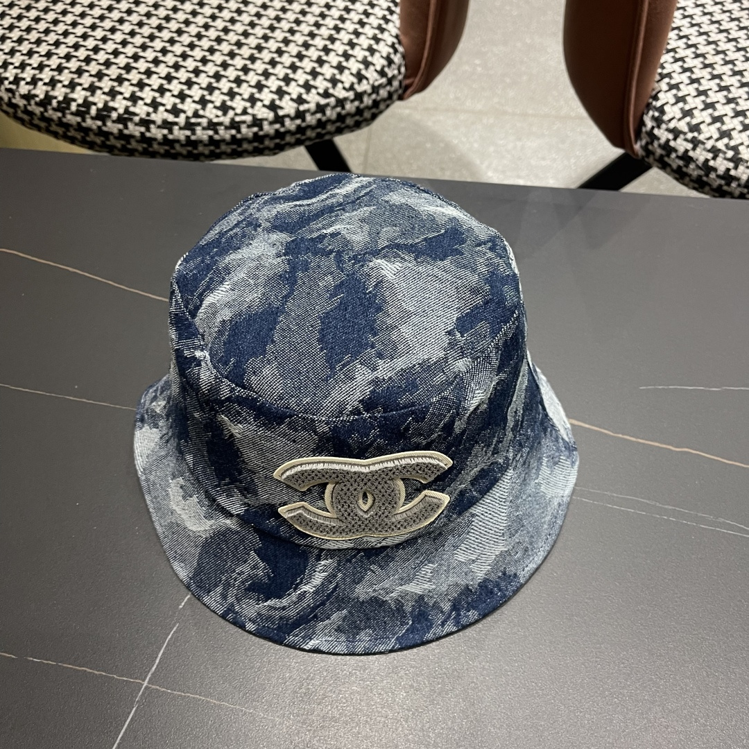  CHANEL香奈儿新款🆕牛仔蓝复古款渔夫帽🔸 节假日旅游带它出去美美哒❕  中古款