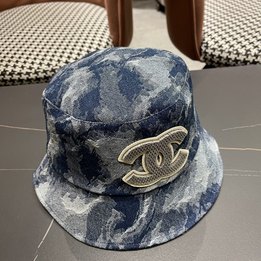  CHANEL香奈儿新款🆕牛仔蓝复古款渔夫帽🔸 节假日旅游带它出去美美哒❕  中古款