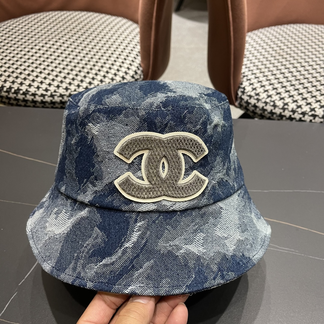  CHANEL香奈儿新款🆕牛仔蓝复古款渔夫帽🔸 节假日旅游带它出去美美哒❕  中古款