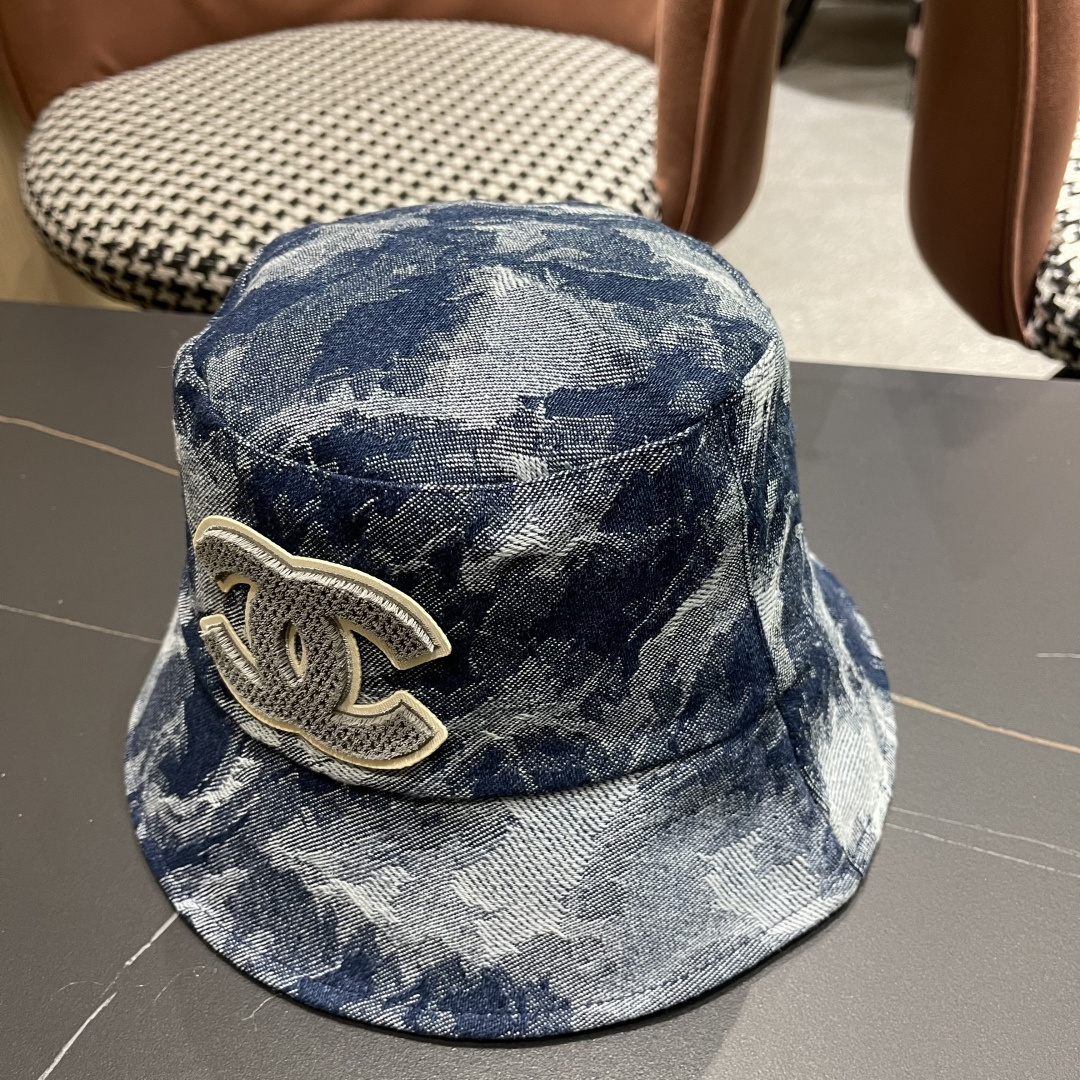  CHANEL香奈儿新款🆕牛仔蓝复古款渔夫帽🔸 节假日旅游带它出去美美哒❕  中古款