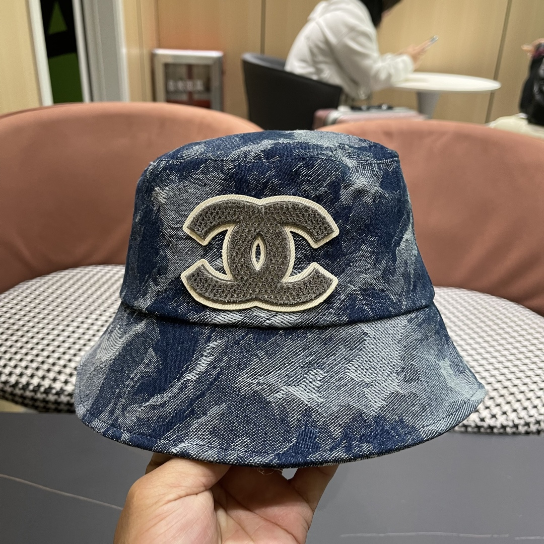  CHANEL香奈儿新款🆕牛仔蓝复古款渔夫帽🔸 节假日旅游带它出去美美哒❕  中古款