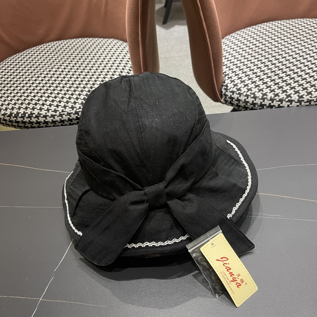 🆕 赛琳CELINE宽檐蝴蝶结渔夫帽女夏天防晒遮阳帽子沙滩太阳帽海边出游韩版百搭新