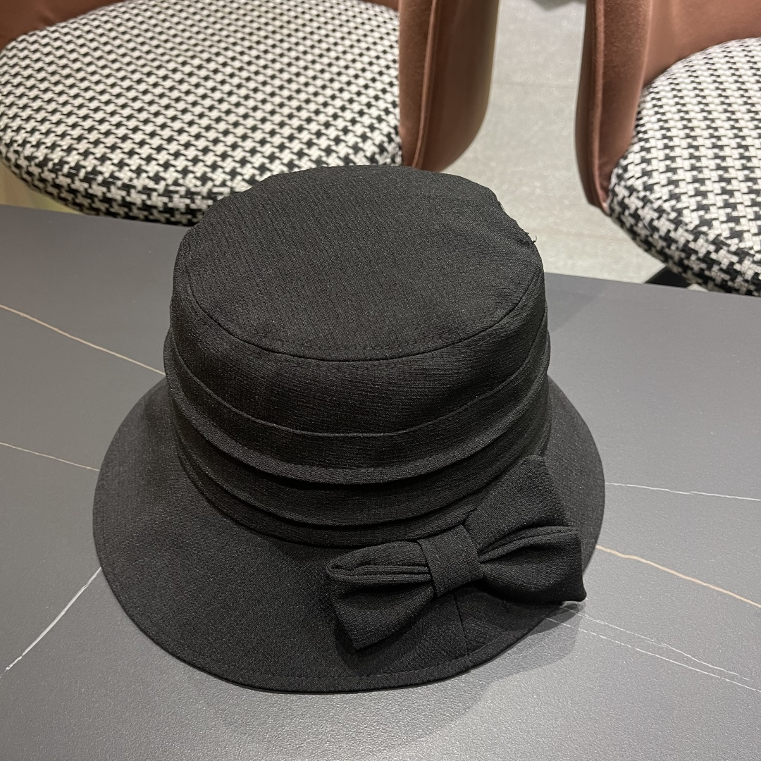 【Chanel香奈儿】2025早春新款优雅蝴蝶结小香风渔夫帽～质感满满
