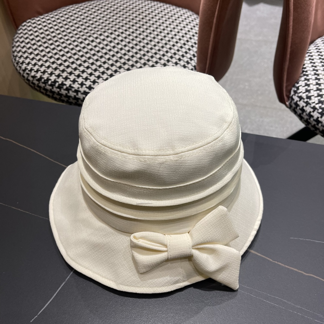 【Chanel香奈儿】2025早春新款优雅蝴蝶结小香风渔夫帽～质感满满
