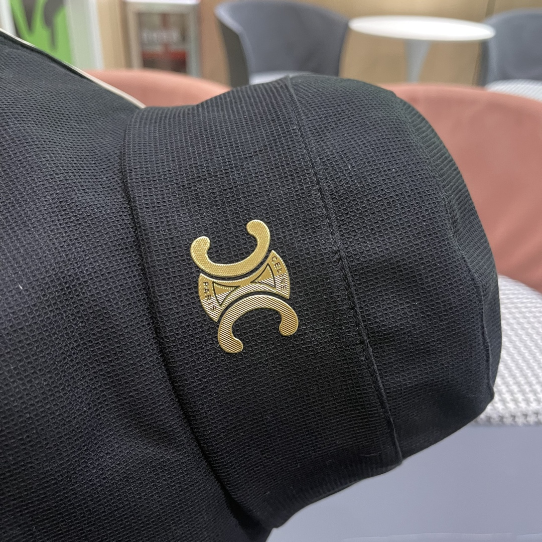  赛琳CELINE2025新款韩版蝴蝶结渔夫帽，优雅气质时尚百搭盆帽简约舒适水桶帽