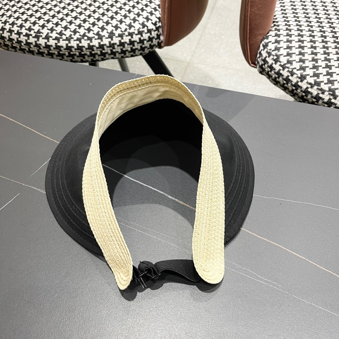  古奇Gucci日系简约防晒空顶草帽女夏可折叠户外骑车休闲遮
阳帽透气太阳帽潮