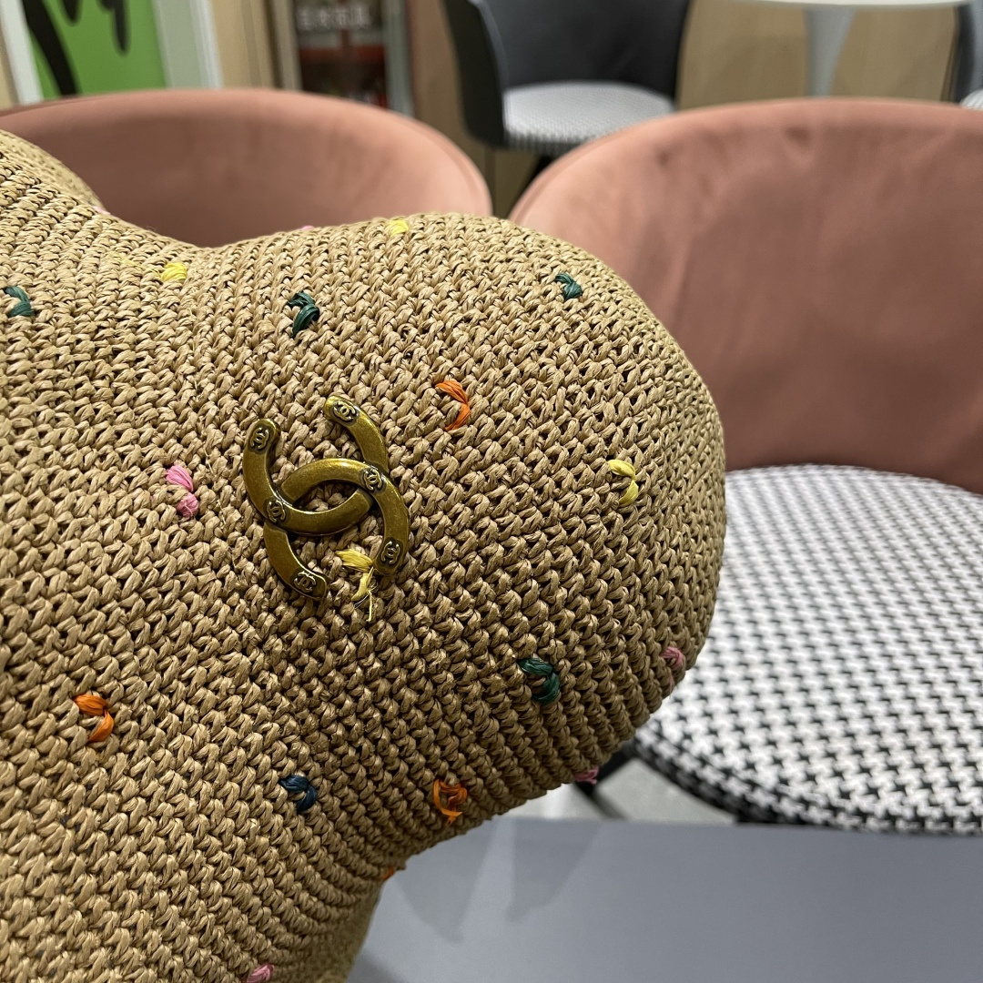  Chanel香奈儿新款海边度假帽子女夏季渔夫帽，防晒遮阳太阳帽