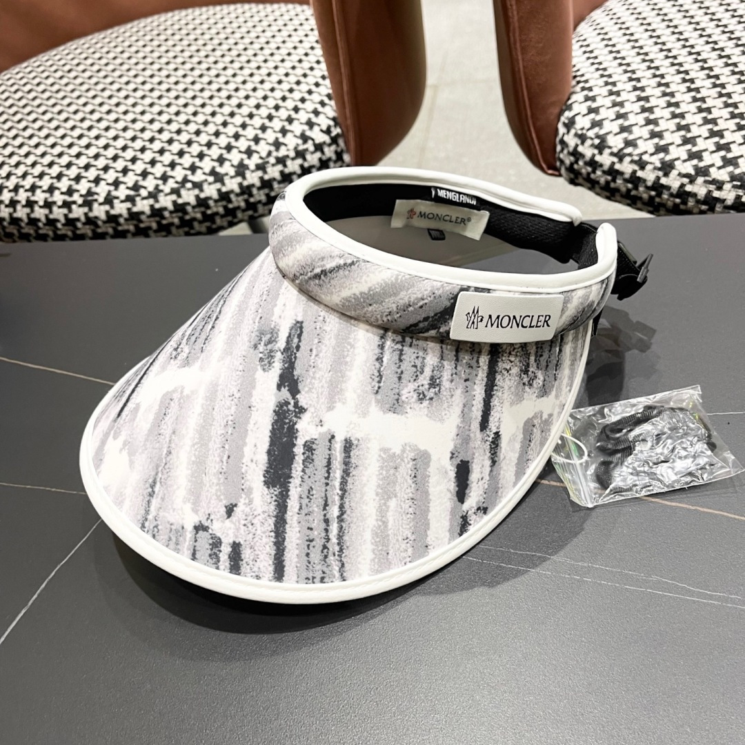  蒙口MONCLER新款空顶帽女春夏出游遮阳防晒帽显脸小百搭休闲太阳