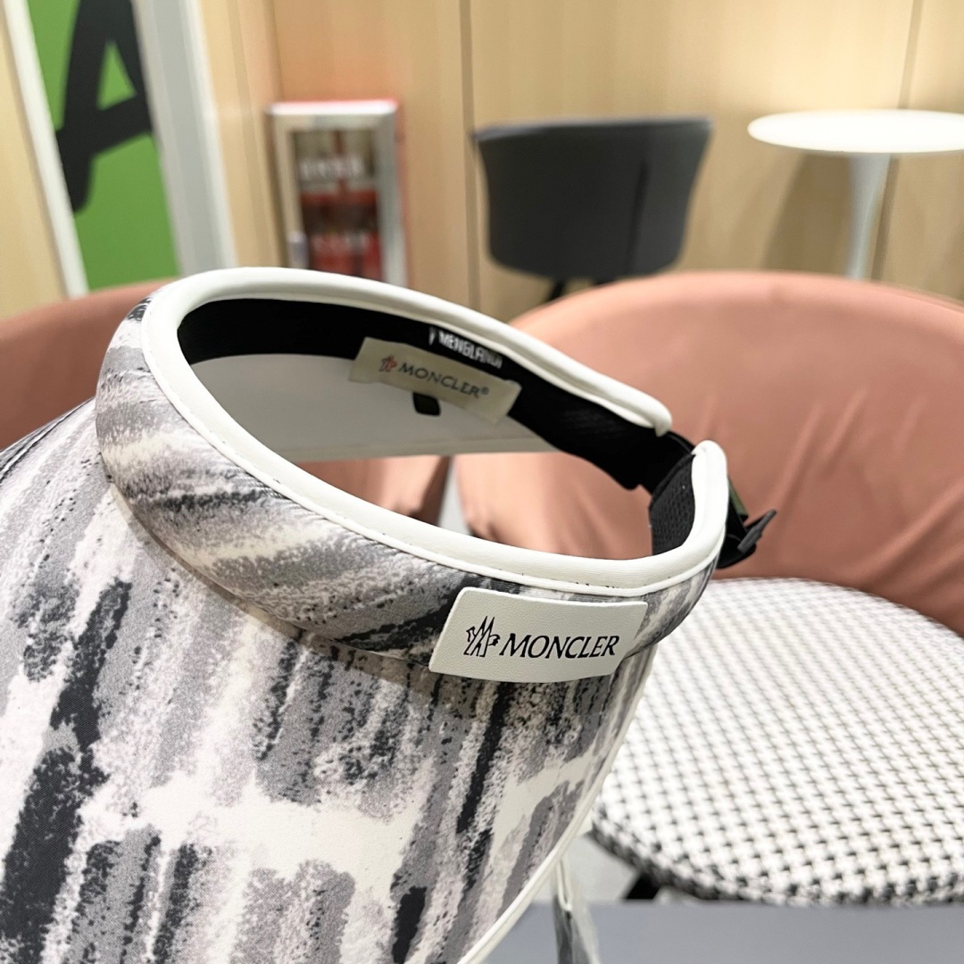  蒙口MONCLER新款空顶帽女春夏出游遮阳防晒帽显脸小百搭休闲太阳