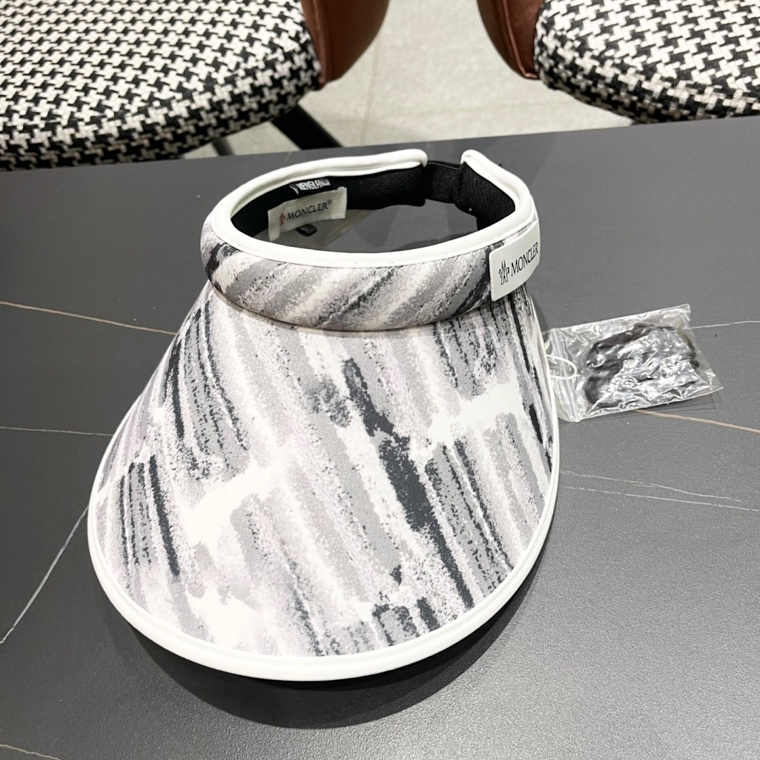  蒙口MONCLER新款空顶帽女春夏出游遮阳防晒帽显脸小百搭休闲太阳