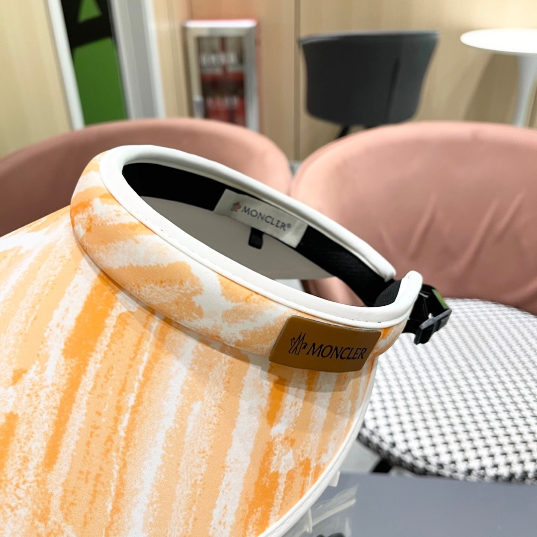  蒙口MONCLER新款空顶帽女春夏出游遮阳防晒帽显脸小百搭休闲太阳