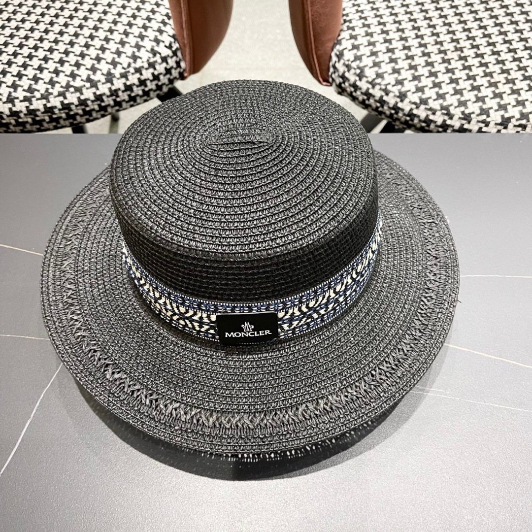  蒙口 波西米亚民族风海边沙滩遮阳草帽女夏季出游
防晒时尚平顶宽檐礼帽