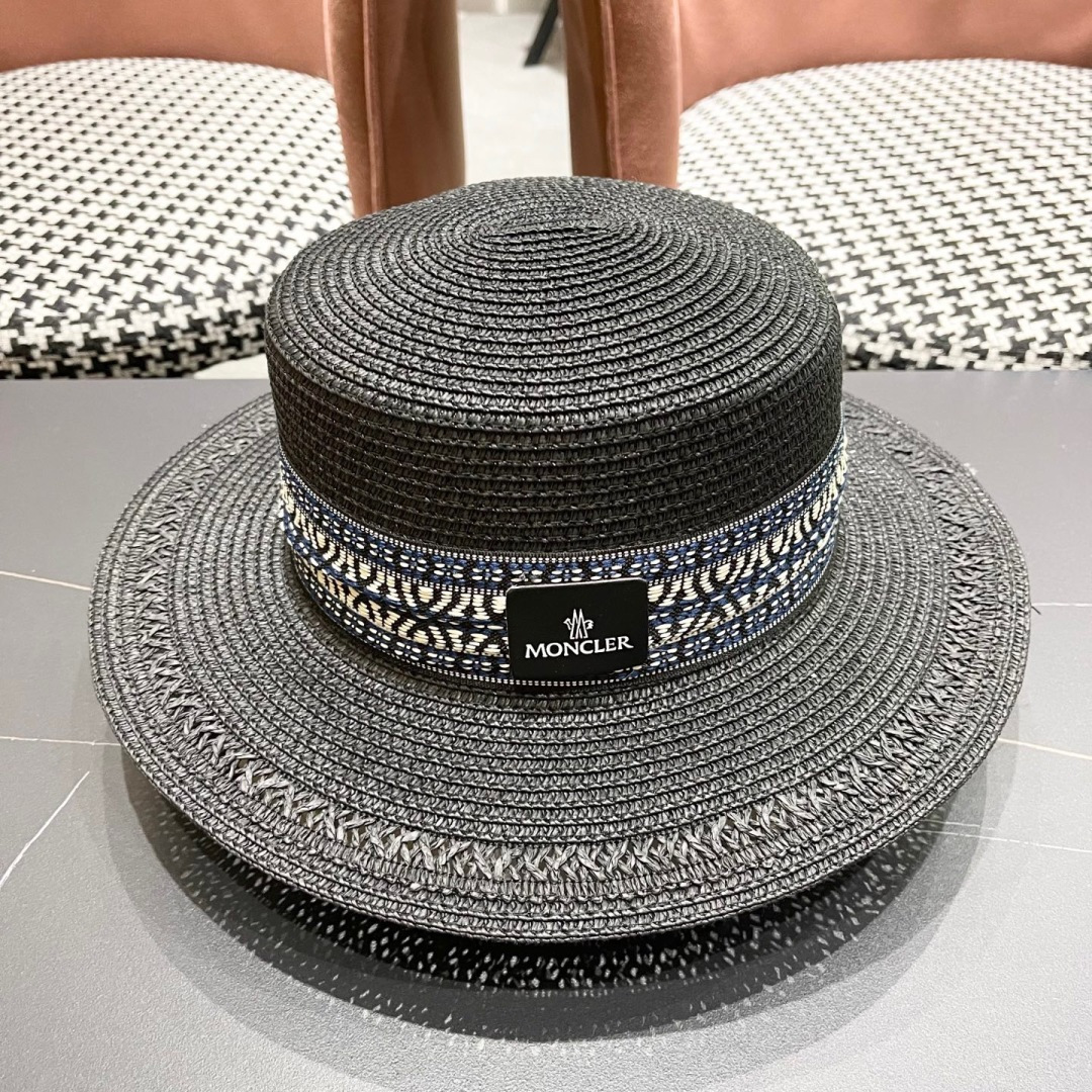  蒙口 波西米亚民族风海边沙滩遮阳草帽女夏季出游
防晒时尚平顶宽檐礼帽