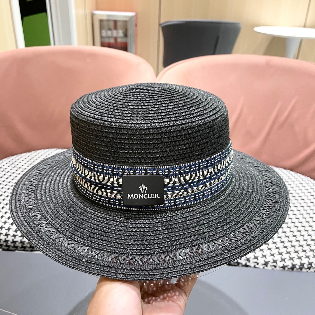  蒙口 波西米亚民族风海边沙滩遮阳草帽女夏季出游
防晒时尚平顶宽檐礼帽