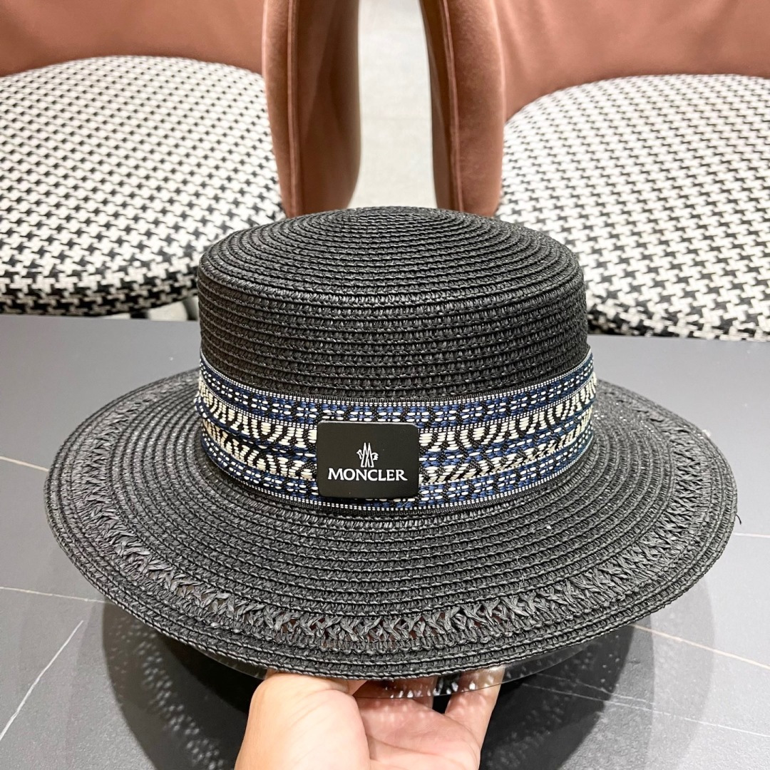  蒙口 波西米亚民族风海边沙滩遮阳草帽女夏季出游
防晒时尚平顶宽檐礼帽