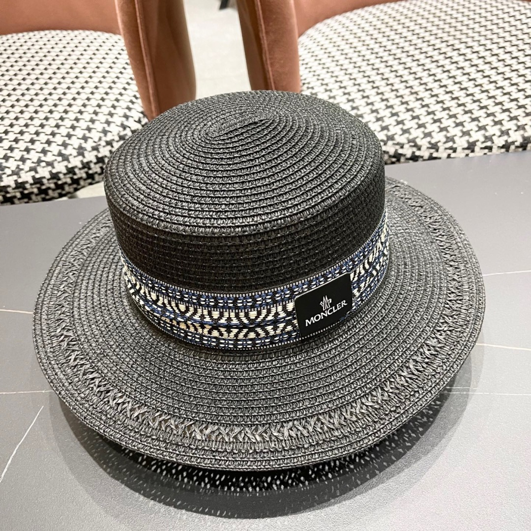  蒙口 波西米亚民族风海边沙滩遮阳草帽女夏季出游
防晒时尚平顶宽檐礼帽