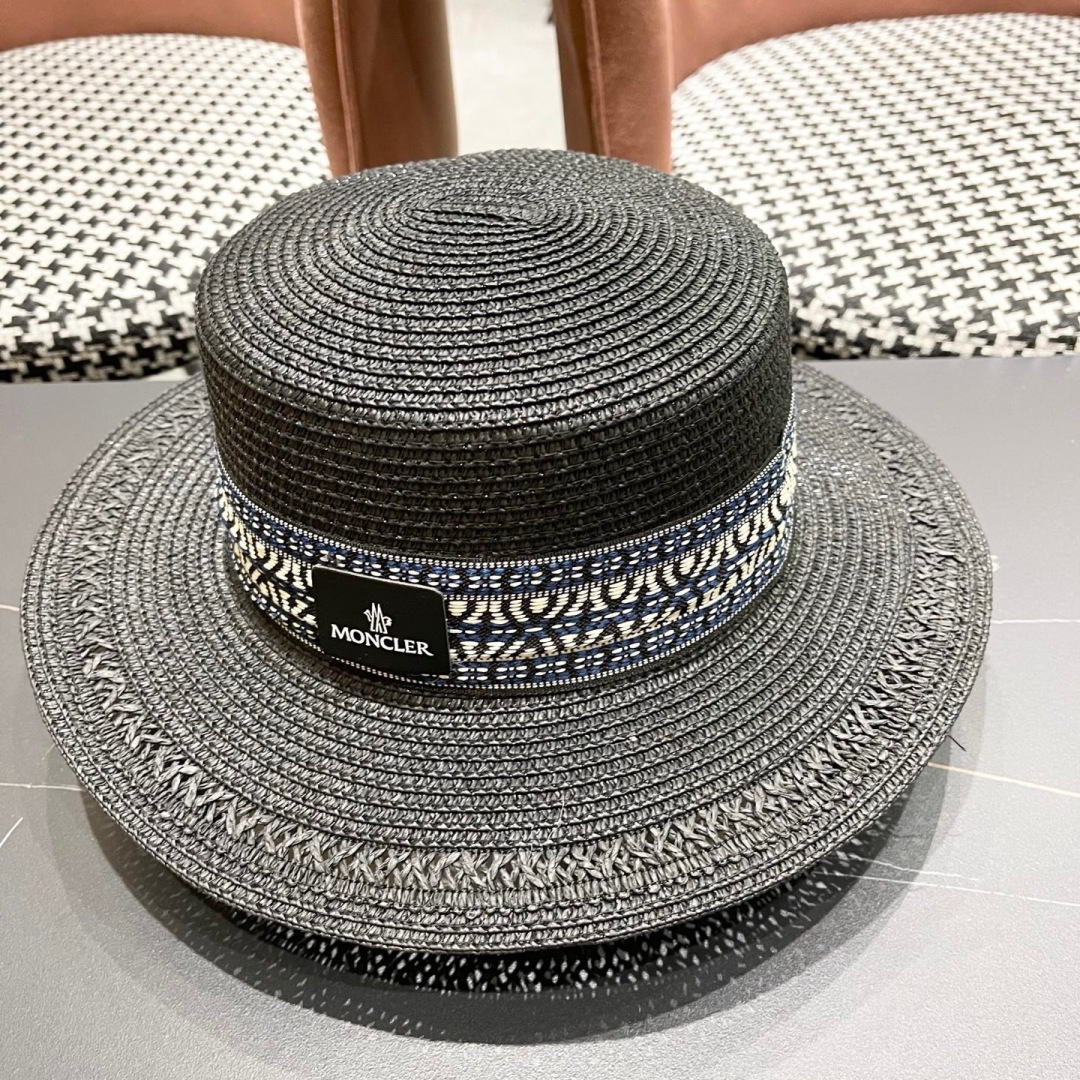  蒙口 波西米亚民族风海边沙滩遮阳草帽女夏季出游
防晒时尚平顶宽檐礼帽