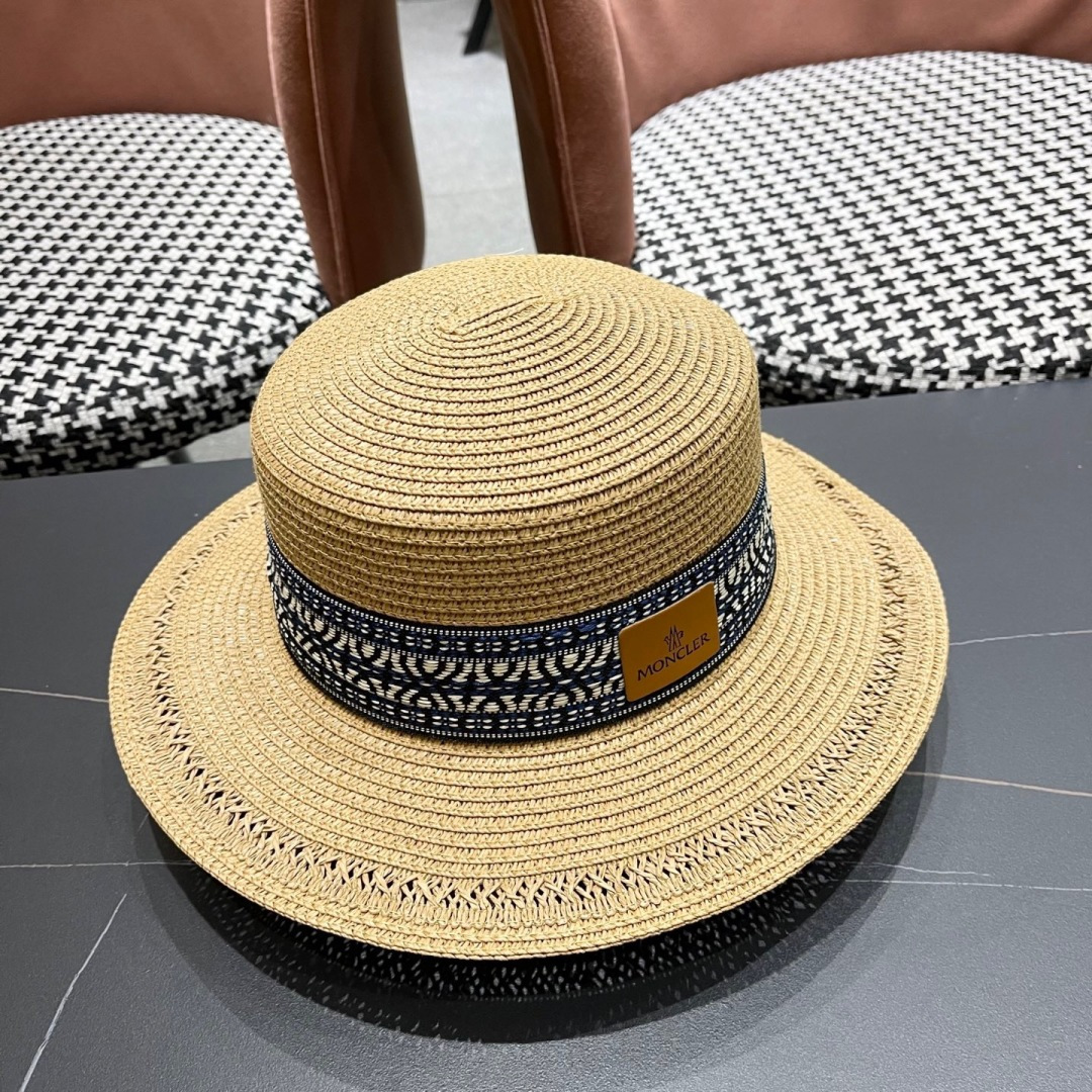  蒙口 波西米亚民族风海边沙滩遮阳草帽女夏季出游
防晒时尚平顶宽檐礼帽