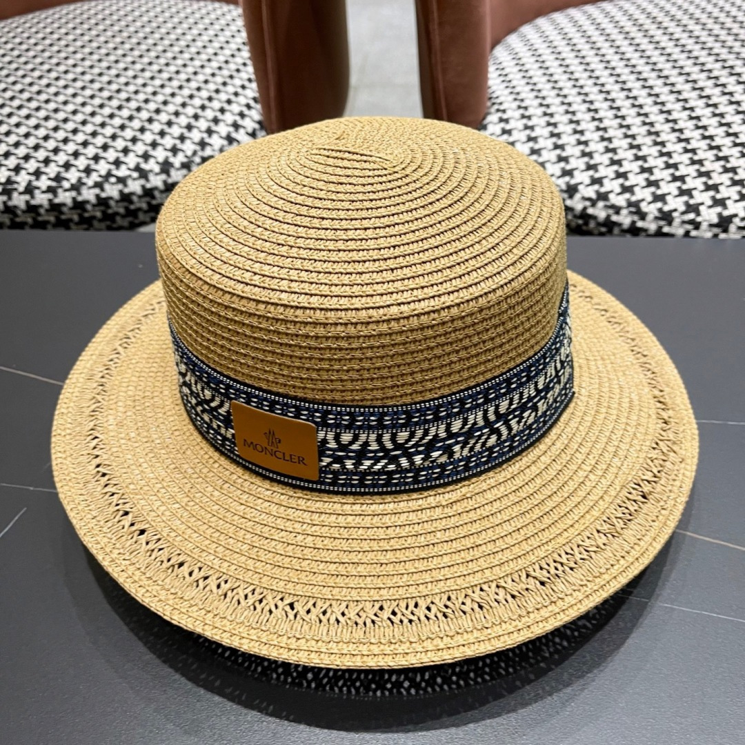  蒙口 波西米亚民族风海边沙滩遮阳草帽女夏季出游
防晒时尚平顶宽檐礼帽