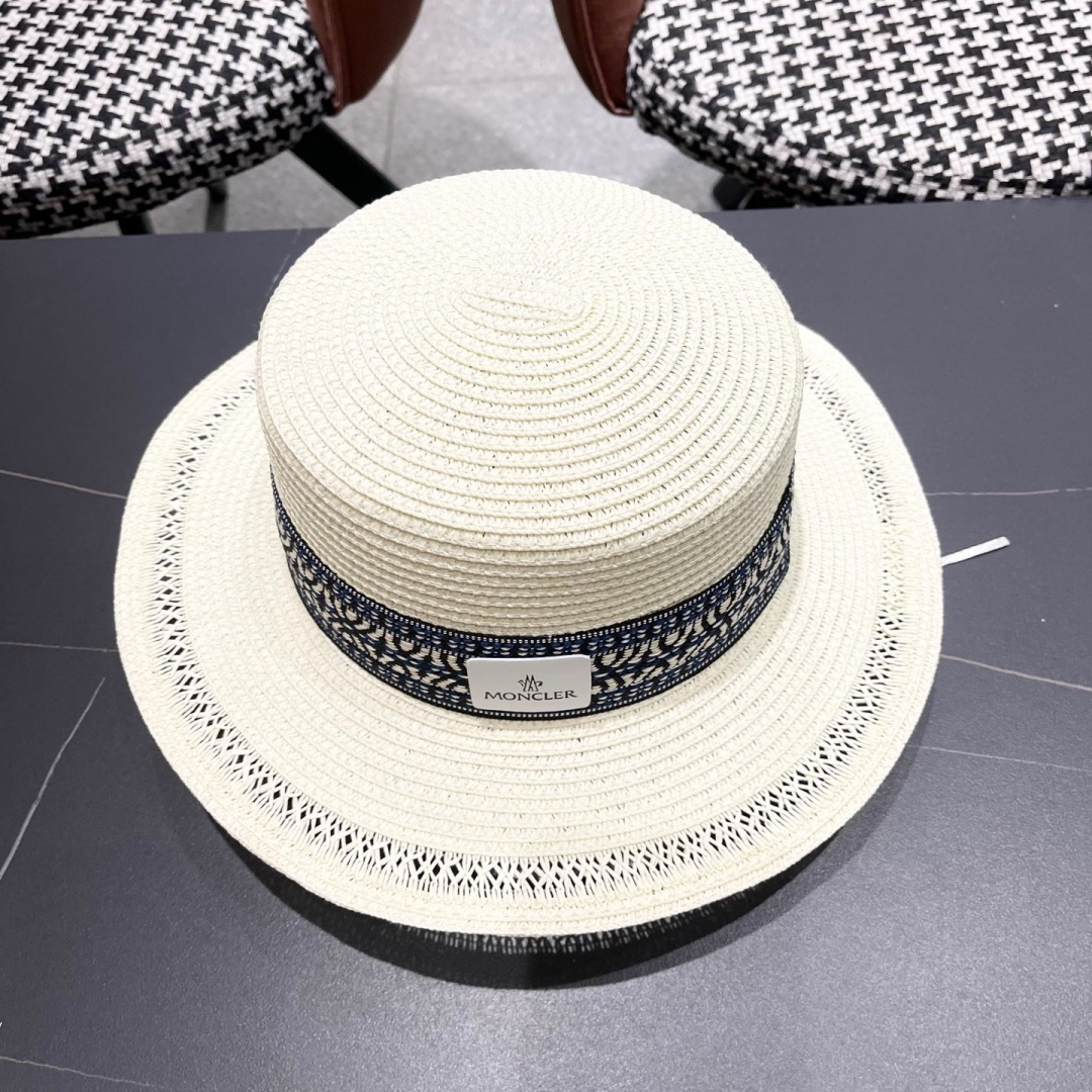  蒙口 波西米亚民族风海边沙滩遮阳草帽女夏季出游
防晒时尚平顶宽檐礼帽